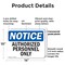 Signmission Authorized Personnel Only OSHA Notice Sign, Plastic, 14in W x 10in L, 2PK OS-2PACK-NS-P-1014-L-15277 - alternate 7